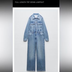 ZARA TRF denim jumpsuit